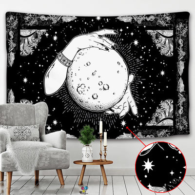 witchcraft skull tapestry