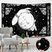 witchcraft skull tapestry