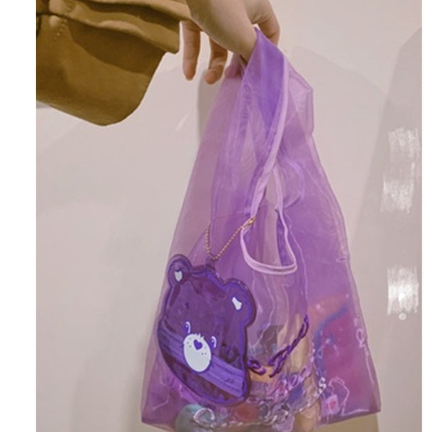 Girls Heart Rainbow Bear Eco Shopping Bag