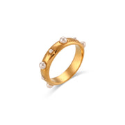 Affordable Luxury Fashion Temperament Ornament Gold Transparent Zircon Small Flower Ring