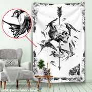 witchcraft skull tapestry