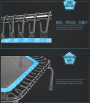 fitness trampoline with handrail