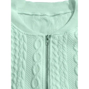 womens jacquard bomber jacket