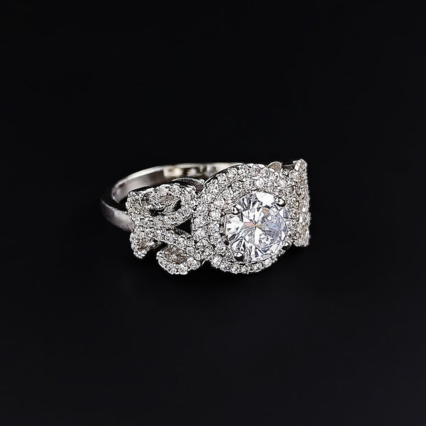 affordable luxury zircon engagement ring