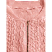 womens jacquard bomber jacket