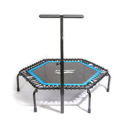 fitness trampoline with handrail