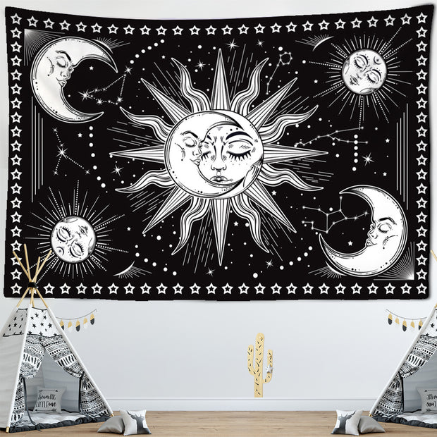 witchcraft skull tapestry