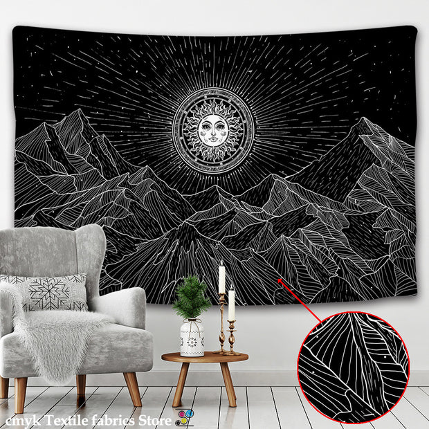 witchcraft skull tapestry
