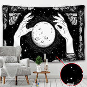 witchcraft skull tapestry