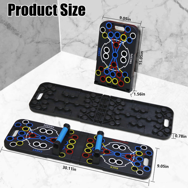 Multifunctional Push Up Board Home Strength Training Equipment With 15 Fitness Accessories Pilates Bar Resistance Band Roller Wheel Full Body Workout Home Gym Equipment