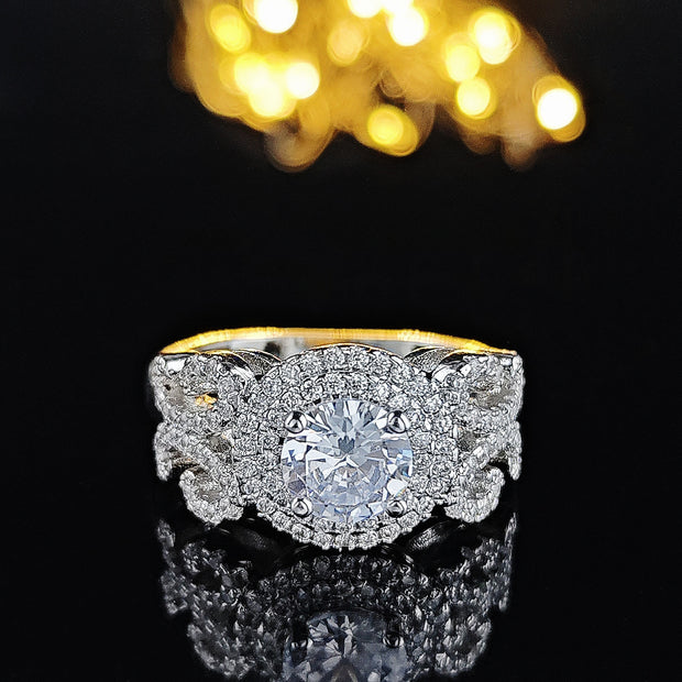 affordable luxury zircon engagement ring