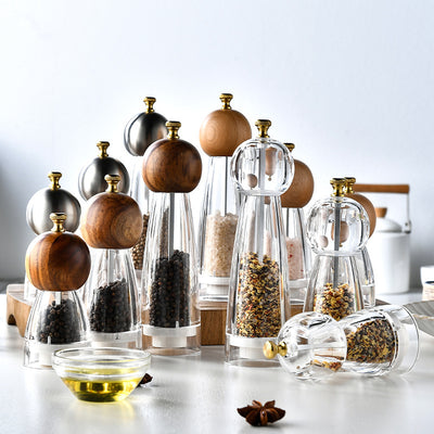 Acrylic Ceramic Core Manual Pepper Grinder Kitchen Gadget