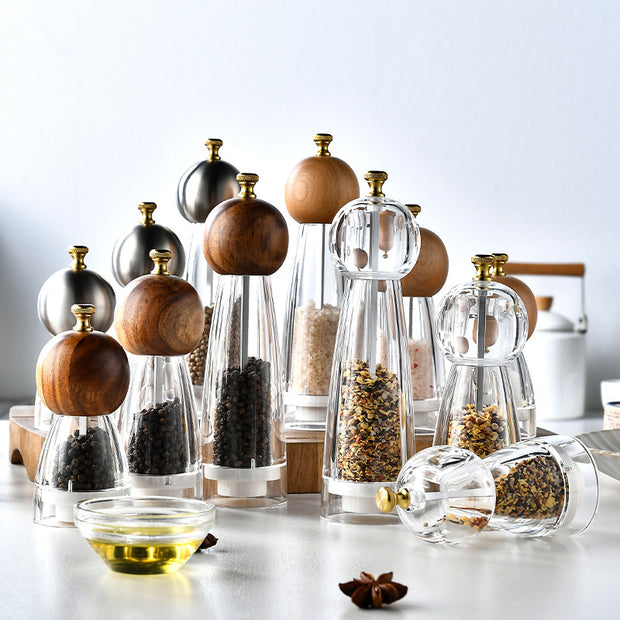 Acrylic Ceramic Core Manual Pepper Grinder Kitchen Gadget