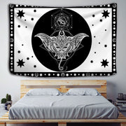 witchcraft skull tapestry