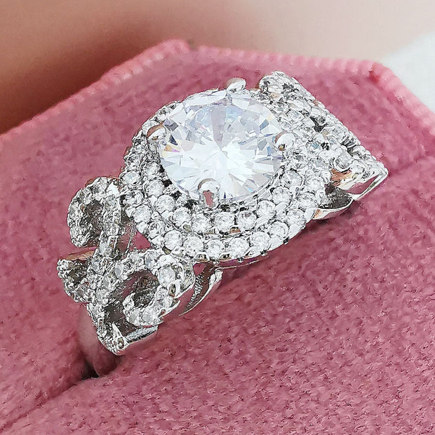 affordable luxury zircon engagement ring