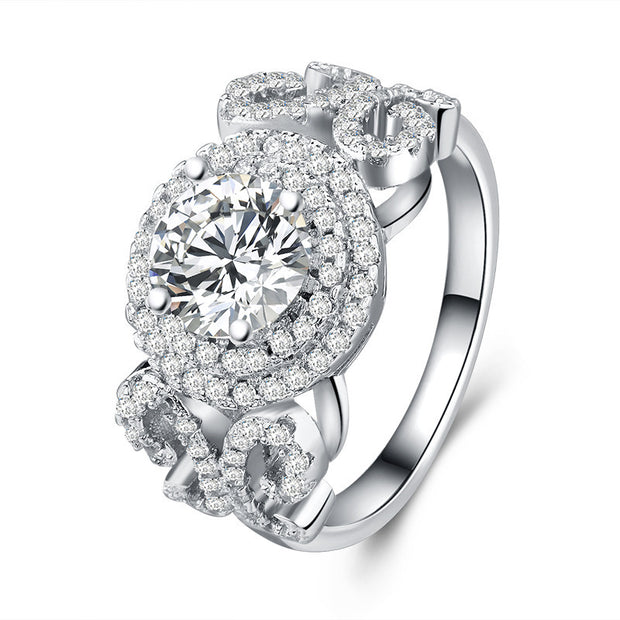 affordable luxury zircon engagement ring