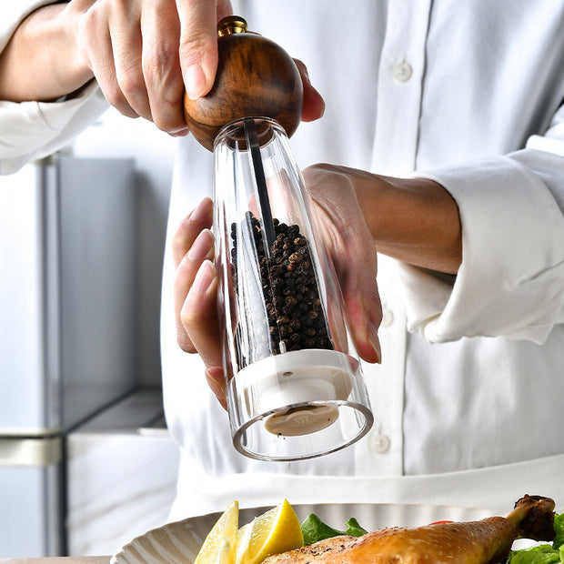 Acrylic Ceramic Core Manual Pepper Grinder Kitchen Gadget