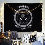 witchcraft skull tapestry
