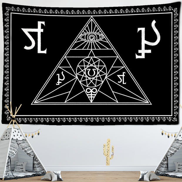 witchcraft skull tapestry