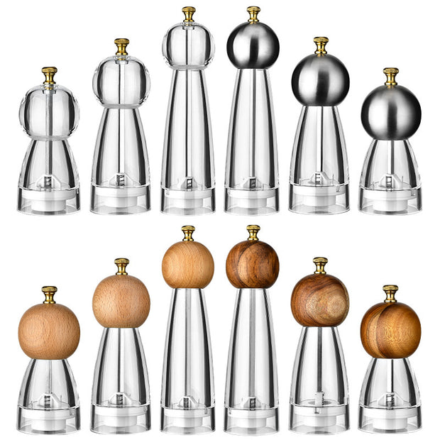 Acrylic Ceramic Core Manual Pepper Grinder Kitchen Gadget